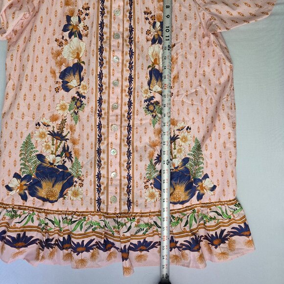 NWOT FARM RIO Dream Garden Pink Mini Dress Size Large - Picture 10 of 10